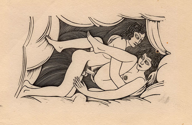Lovers. "The Raised Bottom" by Eric Gill