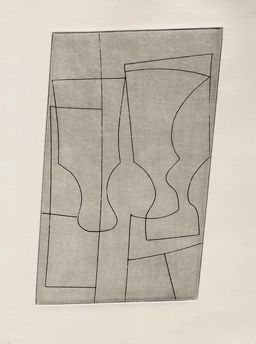 Goblets and a Line by Ben Nicholson