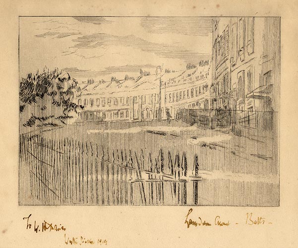 Bath, Lansdown Crescent [large plate] by Walter Richard Sickert 
