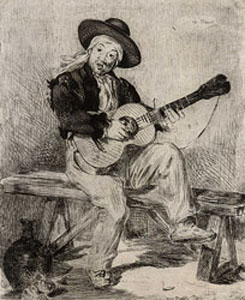 Le Chanteur Espangol or Le Guitarero by Edouard Manet
