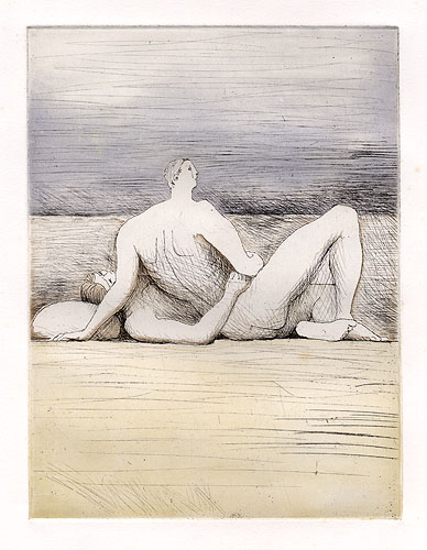 Reclining Figures - Man and a Woman II  by Henry Moore 