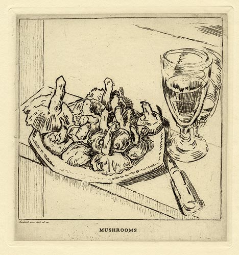 Mushrooms [small plate] by Walter Richard Sickert 