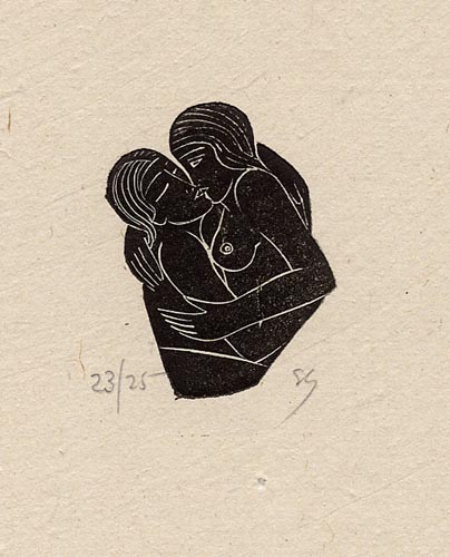 Lovers by Eric Gill 