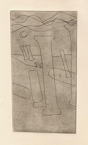 Palaestra with Moon by Ben Nicholson 