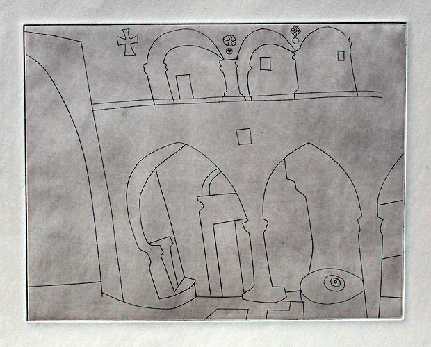 Patmos Monastery by Ben Nicholson 