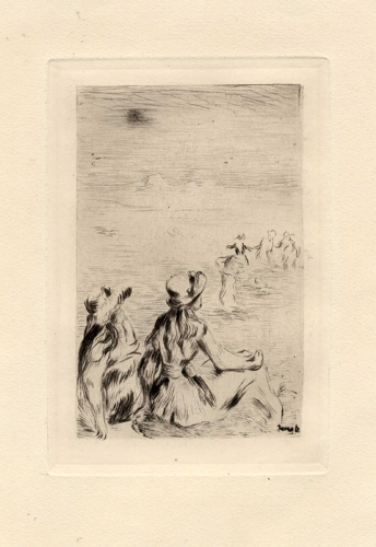 Sur la plage, à  Berneval by Pierre-Auguste Renoir 