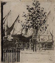 The Corner of Luna Street, Chelsea Embankment by Theodore Roussel