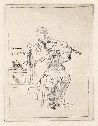 The Old Fiddler [small plate] by Walter Richard Sickert 