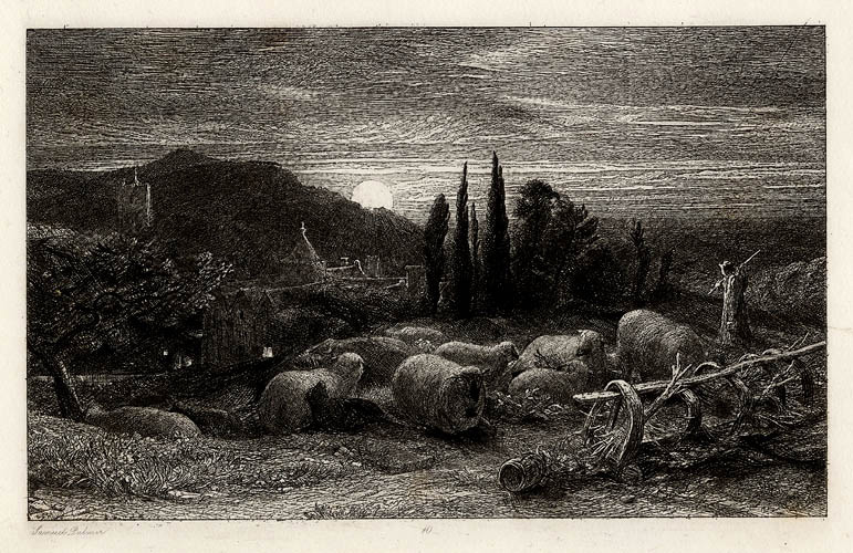 The Rising Moon by Samuel Palmer 
