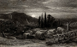 The Rising Moon by Samuel Palmer