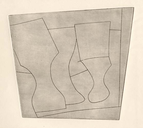 Goblets with Three Lines by Ben Nicholson 