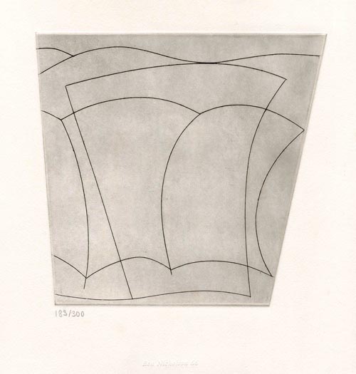 Forms in a Landscape <i>or</i> Columns and Jugs by Ben Nicholson 